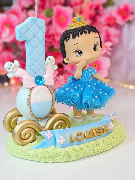 Topo de Bolo Cinderela Personalizada Como Aniversariante