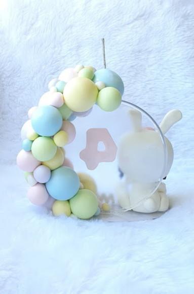 Topo de Bolo Coelhinha de Páscoa Personalizada em Biscuit