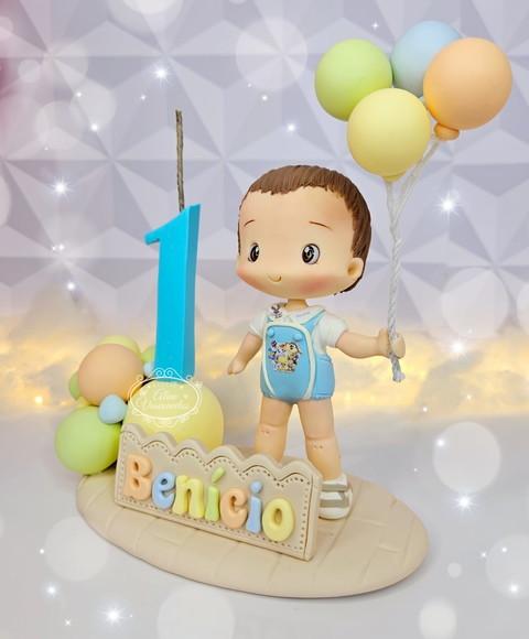Topo de Bolo com Vela Baby Looney Tunes Personalizado em Bis