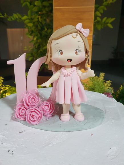 Topo de Bolo Criança Personalizada em Biscuit
