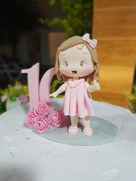 Topo de Bolo Criança Personalizada em Biscuit