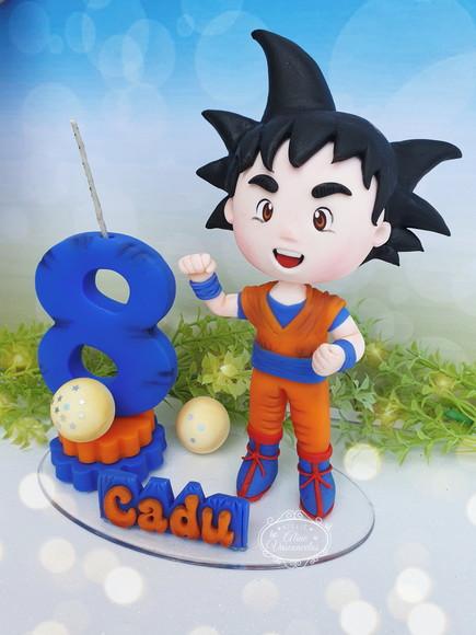 Topo de Bolo Dragon Ball Z em Biscuit