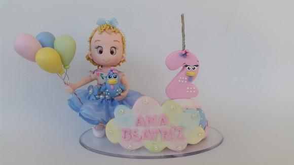 Topo de Bolo Galinha Pintadinha Candy em Biscuit