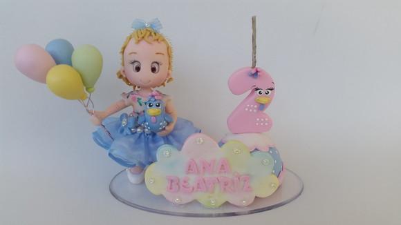 Topo de Bolo Galinha Pintadinha Candy em Biscuit