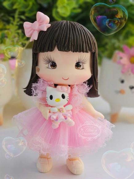 Topo de Bolo Hello Kitty Personalizado em Biscuit