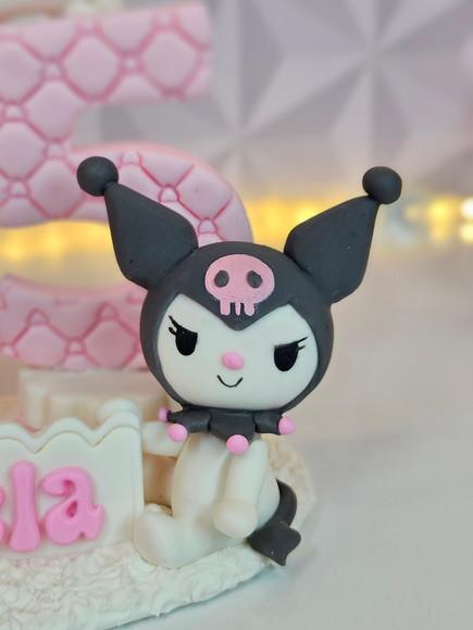 Topo de Bolo Hello Kitty Personalizado em Biscuit