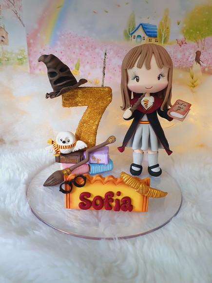 Topo de Bolo Hermione Personalizada (harry Potter) Biscuit