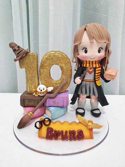 Topo de Bolo Hermione Personalizada (harry Potter) Biscuit