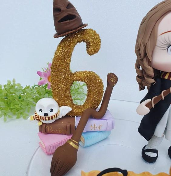Topo de Bolo Hermione Personalizada (harry Potter) Biscuit