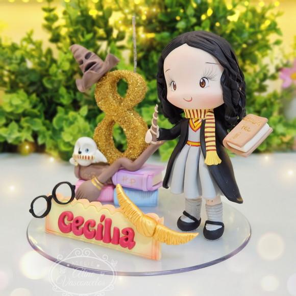 Topo de Bolo Hermione Personalizada (harry Potter) Biscuit