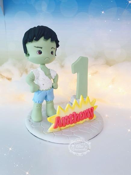 Topo de Bolo Hulk (vingadores) em Biscuit