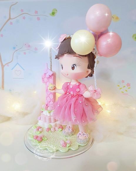 Topo de Bolo Jardim Personalizado em Biscuit