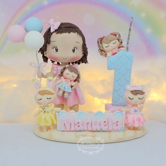 Topo de Bolo Metoo Doll em Biscuit