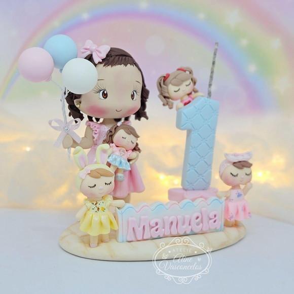 Topo de Bolo Metoo Doll em Biscuit