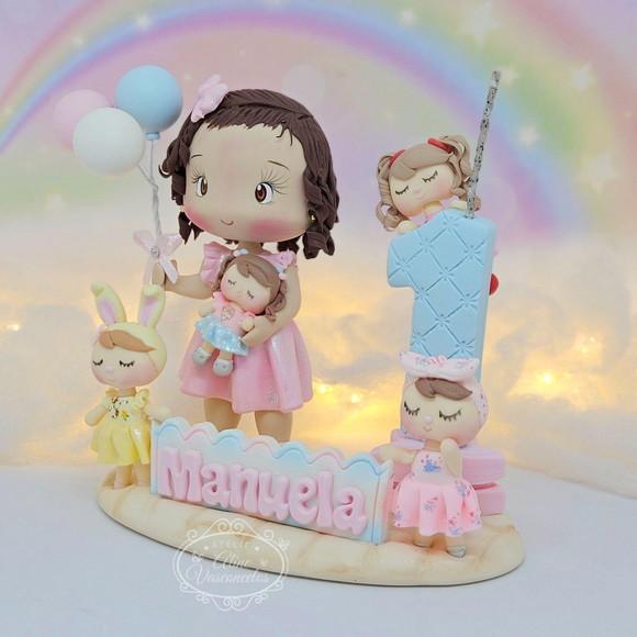 Topo de Bolo Metoo Doll em Biscuit