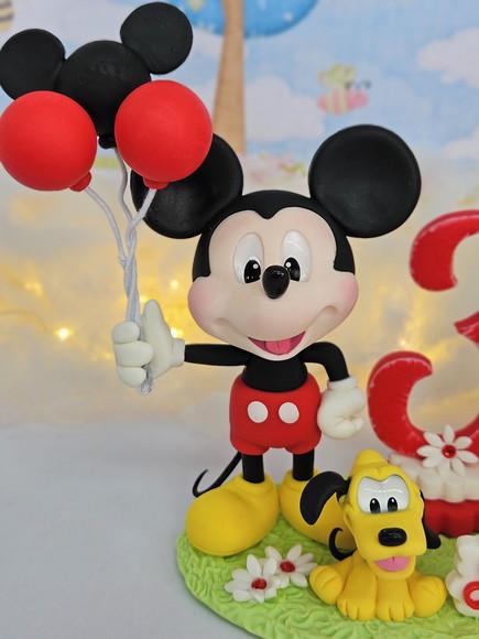 Topo de Bolo Minnie e Mickey em Biscuit
