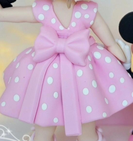 Topo de Bolo Minnie Mouse Personalizado em Biscuit