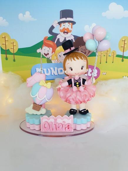 Topo de Bolo Mundo Bita Personalizado em Biscuit