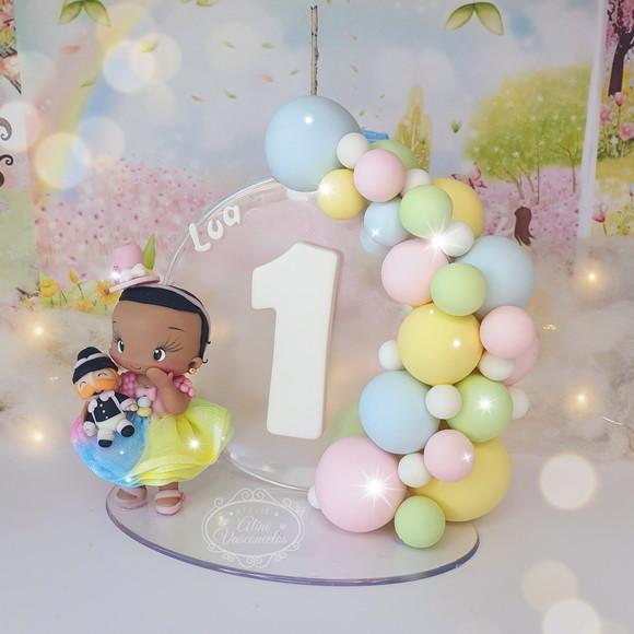 Topo de Bolo Mundo Bita Personalizado em Biscuit