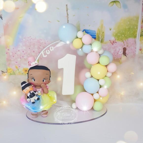 Topo de Bolo Mundo Bita Personalizado em Biscuit