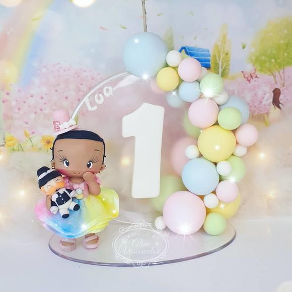 Topo de Bolo Mundo Bita Personalizado em Biscuit