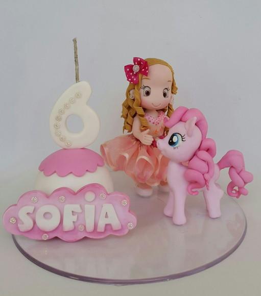 Topo de Bolo My Little Poney Personalizado em Biscuit