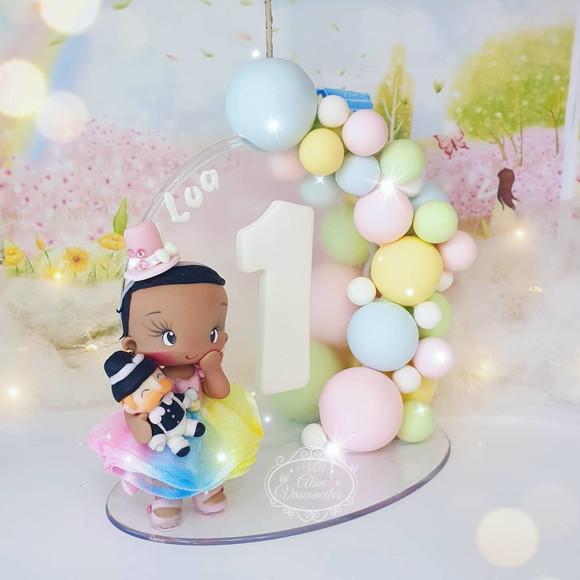 Topo de Bolo Mundo Bita Personalizado em Biscuit