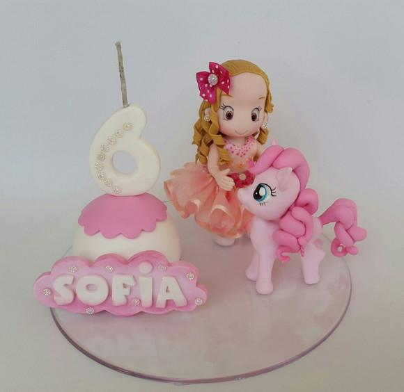 Topo de Bolo My Little Poney Personalizado em Biscuit