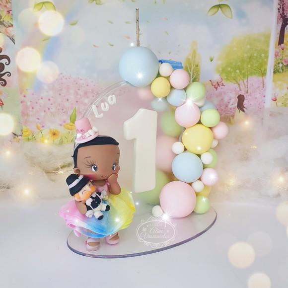 Topo de Bolo Mundo Bita Personalizado em Biscuit