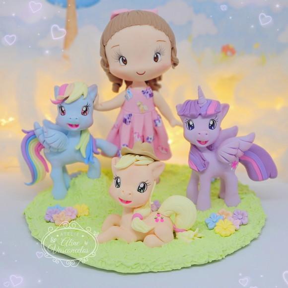 Topo de Bolo My Little Poney Personalizado em Biscuit