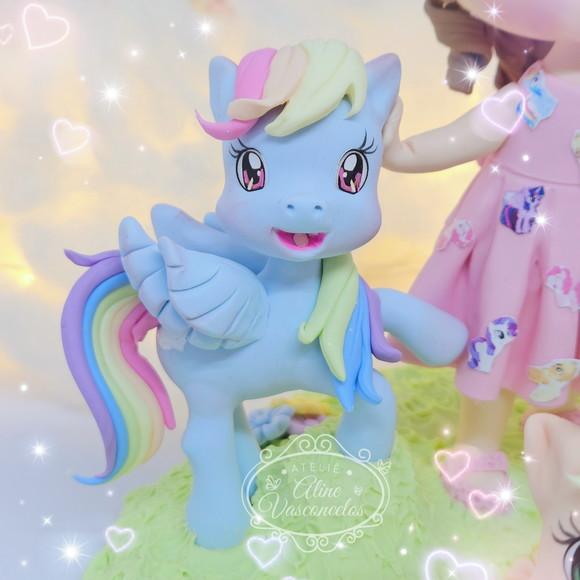Topo de Bolo My Little Poney Personalizado em Biscuit