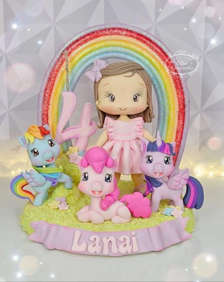 Topo de Bolo My Little Pony Personalizado em Biscuit