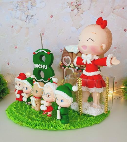 Topo de Bolo Natal Personalizado em Biscuit