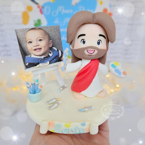 Topo de Bolo o Maior Pintor do Mundo em Biscuit