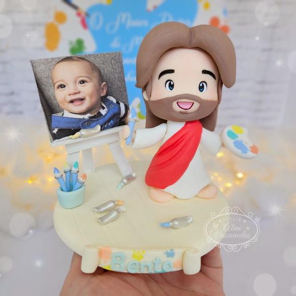 Topo de Bolo o Maior Pintor do Mundo em Biscuit