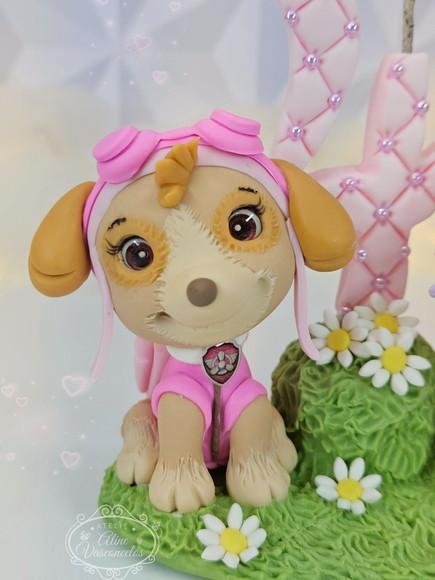 Topo de Bolo Patrulha Canina em Biscuit