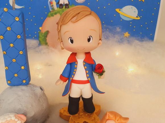 Topo de Bolo Pequeno Príncipe Personalizado em Biscuit
