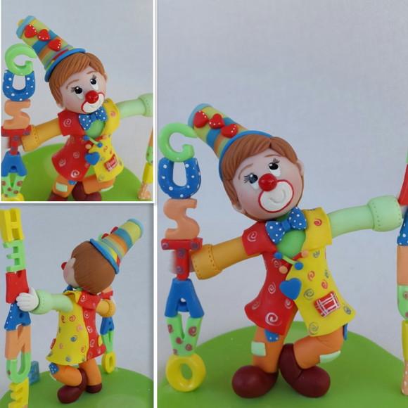 Topo de Bolo Personalizado Circo em Biscuit