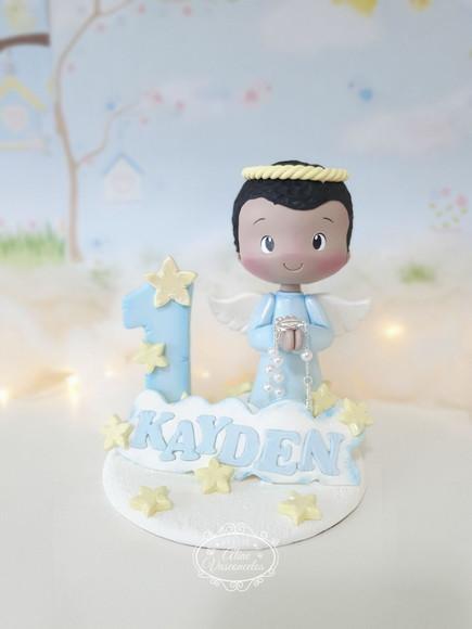 Topo de Bolo Personalizado Batizado em Biscuit