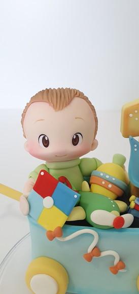 Topo de Bolo Personalizado Tema Brinquedos em Biscuit