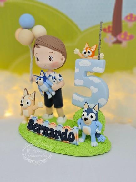 Topo de Bolo Pet/cachorro/blu em Biscuit