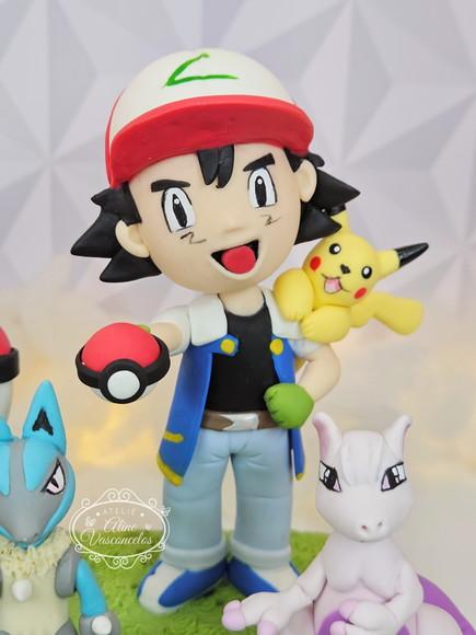 Topo de Bolo Pokemon em Biscuit