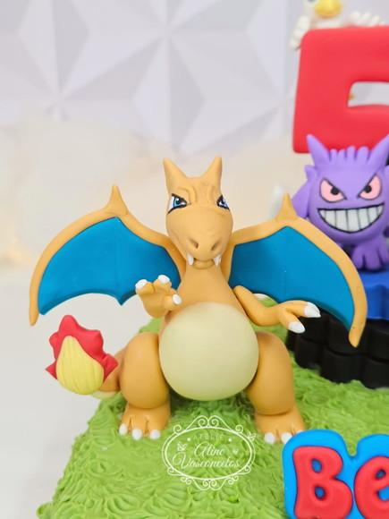 Topo de Bolo Pokemon em Biscuit