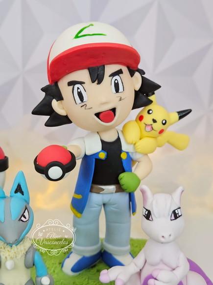 Topo de Bolo Pokemon em Biscuit