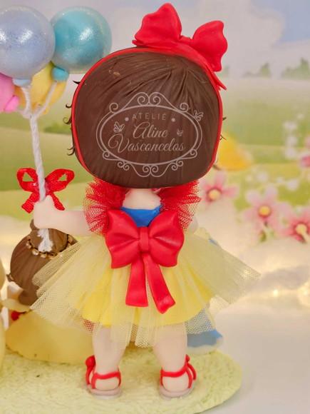 Topo de Bolo Princesas Disney em Biscuit