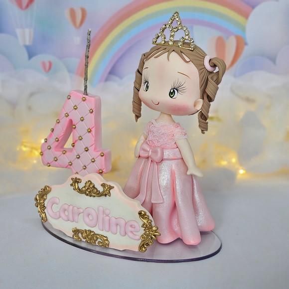 Topo de Bolo Realeza Personalizado em Biscuit