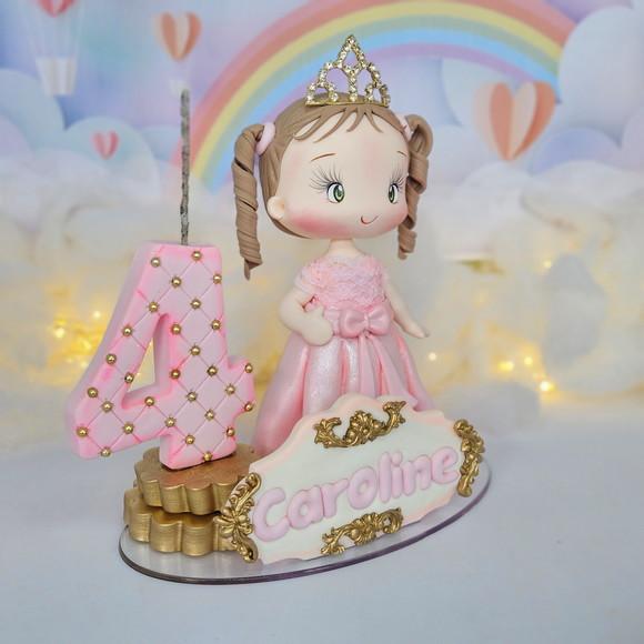 Topo de Bolo Realeza Personalizado em Biscuit
