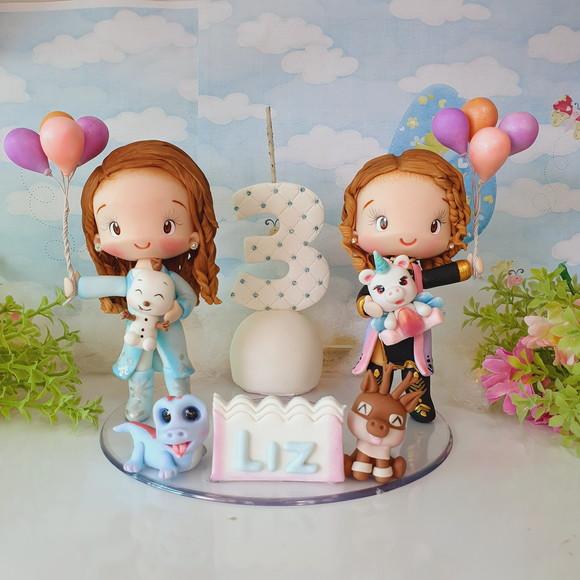 Topo de Bolo Tema Frozen Personalizada Biscuit