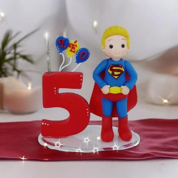 Topo Super Homem Personalizado em Biscuit