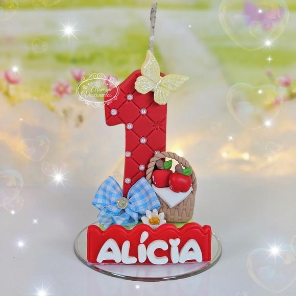 Vela Aniversário Branca de Neve em Biscuit